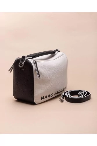 Soft Box - Grained leather bag with rubber handles
