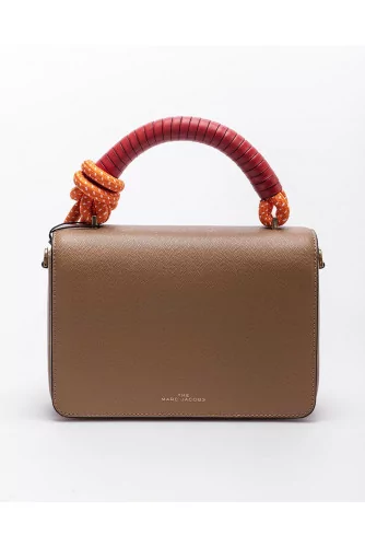 J Link - Grained leather bag with flap