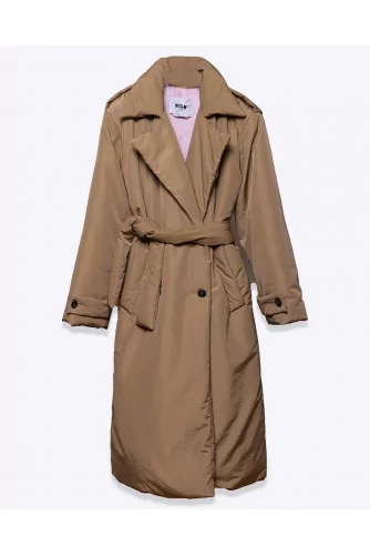 Oversized nylon padded trench coat LS