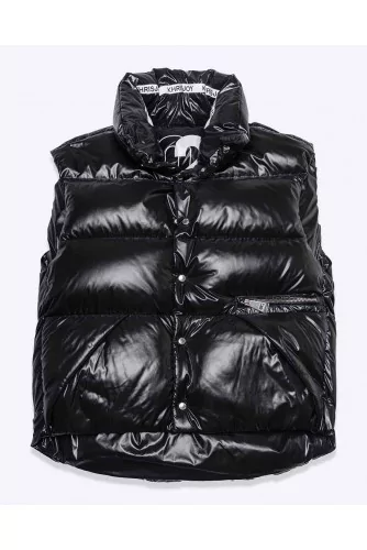 Sleeveless oversized puffy jacket