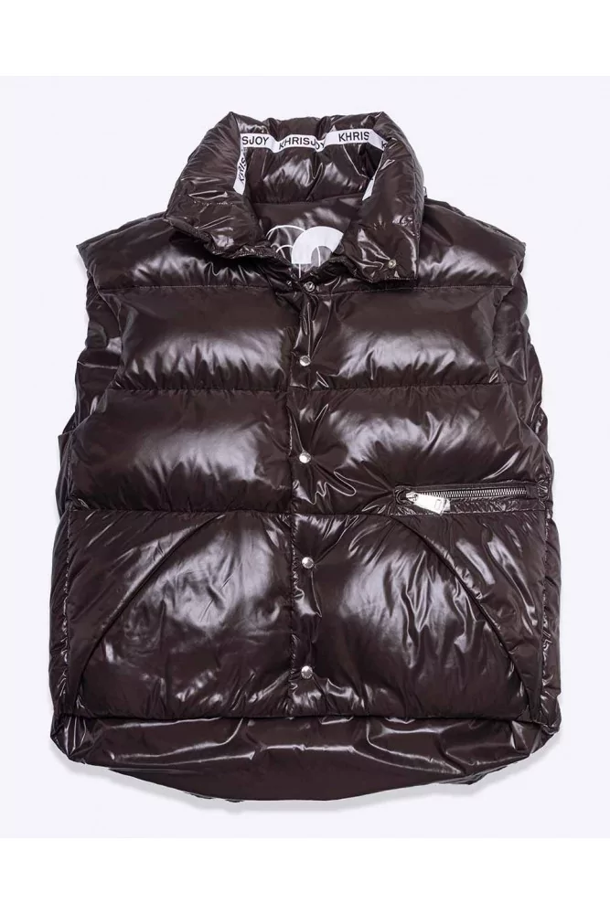 Sleeveless oversized puffy jacket