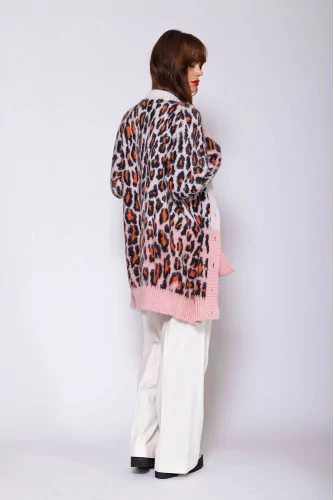 Achat Mohair and acrylic cardigan with leopard print LS - Jacques-loup