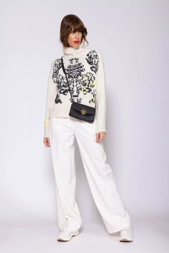 Pull en cachemire oversize with embroideries ML