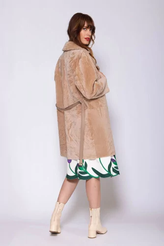 Oversized nappa reversible coat LS