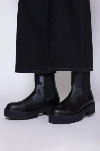 Presley - Leather low boots with elastics 45