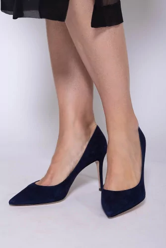 Suede pumps point-toe 85