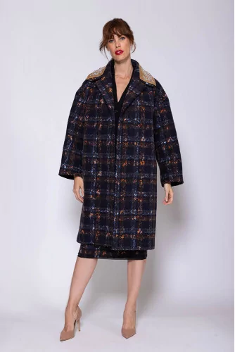 Manteau oversize en coton avec strass ML