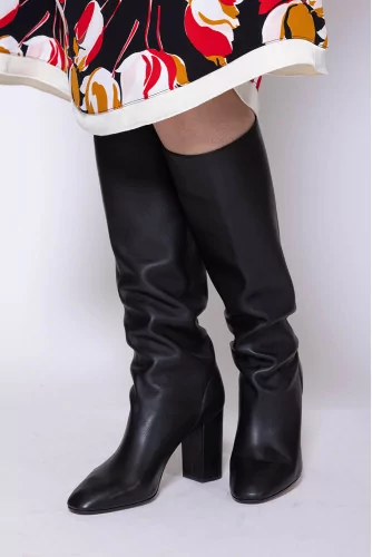 Boogie - Nappa leather high boots with round toe 85