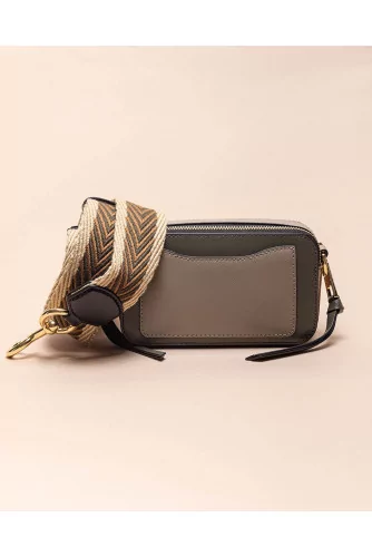 Snapshot - Rectangular leather bag with zipper