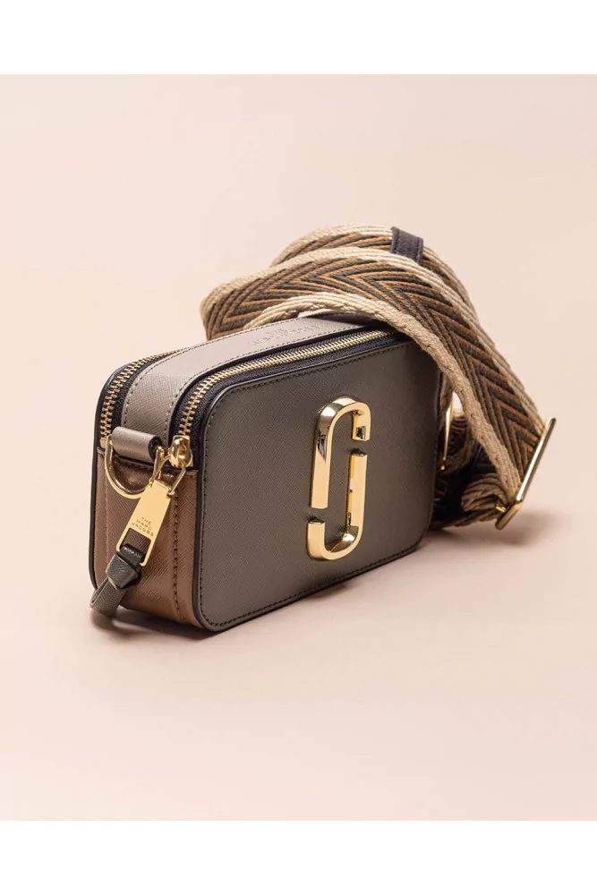 Snapshot of Marc Jacobs - Khaki, taupe and cognac colored bag made of  leather with shoulder strap for women