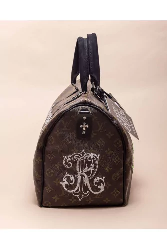 Scrooge - Customized bag with silver and python details 45 cm