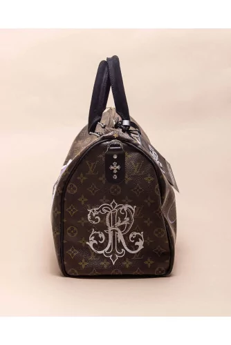Gang of Love - Customized bag with silver and python details 45 cm