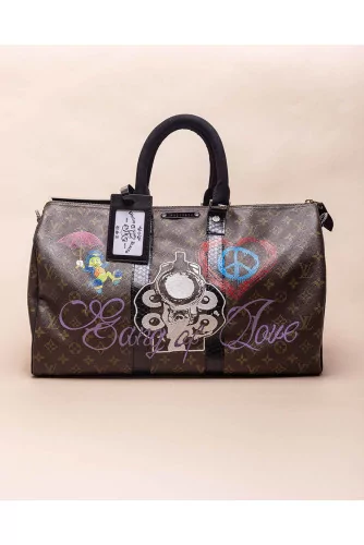 Gang of Love - Customized bag with silver and python details 45 cm