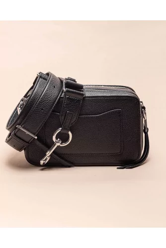 Motoshot - Rectangular nappa leather bag with shoulder strap