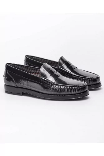 Achat College - Glossy and patent leather moccasins with tab - Jacques-loup