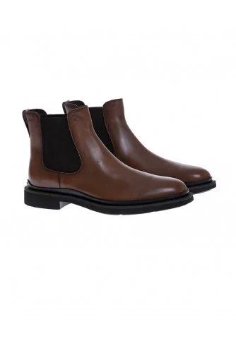 Guscio - Patina leather boots with elastics