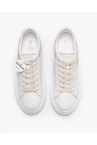 Cassetta - Calfskin leather sneakers with applied logo 30