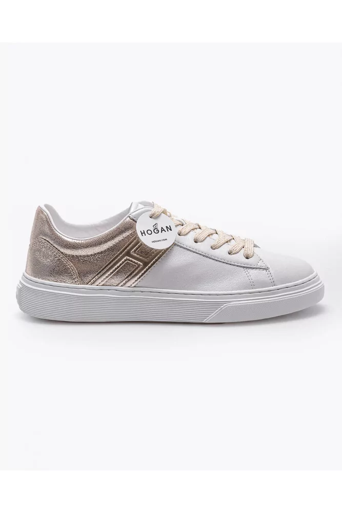 Cassetta - Calfskin leather sneakers with applied logo 30