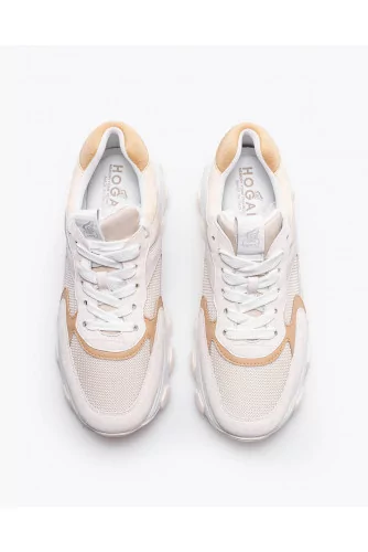 Hyperactive - Split leather and nappa leather sneakers with yokes