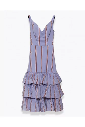 Achat Cotton striped dress with ruffles - Jacques-loup