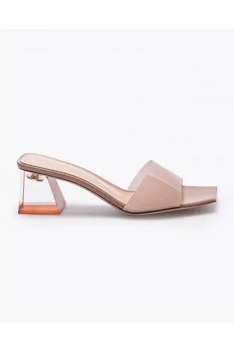 Achat Leather and plexi open toe mules 55 - Jacques-loup
