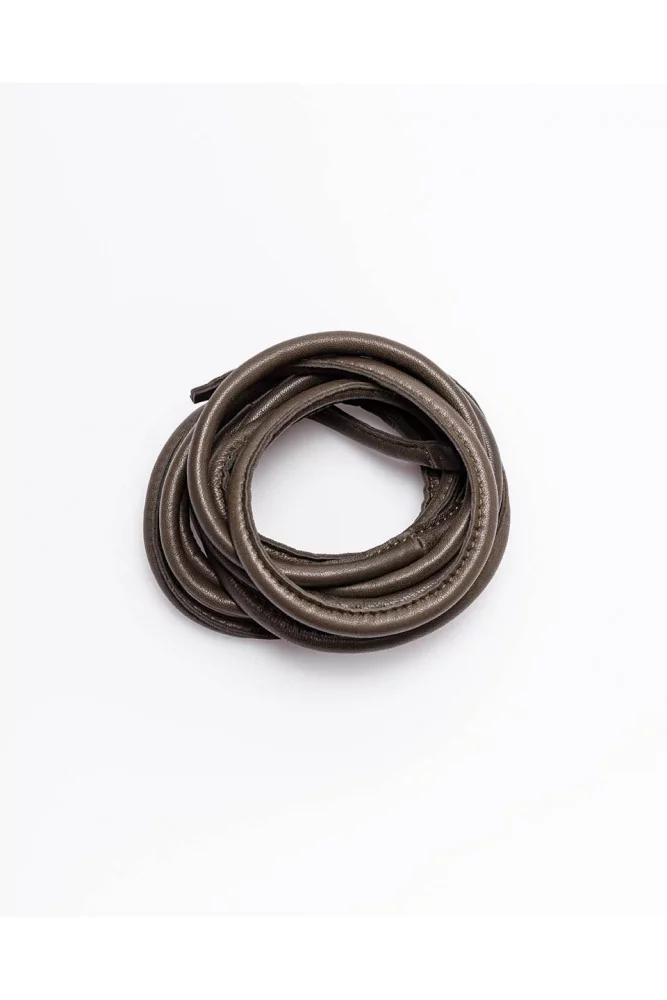 Ceinture longue et fine en cuir nappa - 263 cm