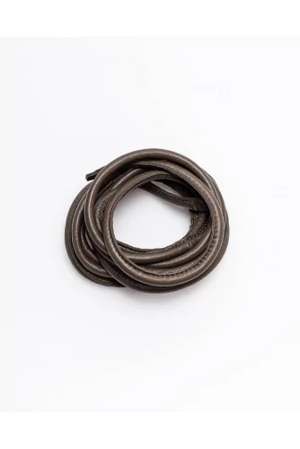 Ceinture longue et fine en cuir nappa - 263 cm