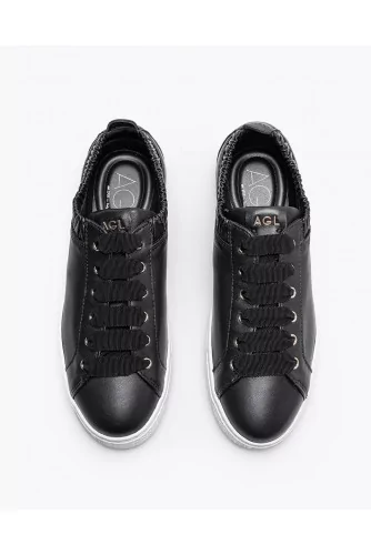 Nappa leather sneakers with soft elastic