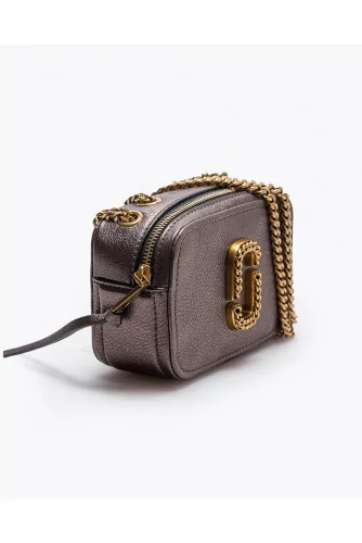 The Glamshot 17 - Metallized leather rectangular bag