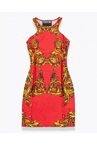 Tight Lycra dress with Garland print