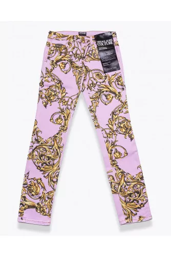 Achat Skinny denim jeans with Garland print - Jacques-loup