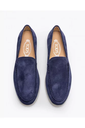 Nuova Pantofola Gomma Rafia - Split leather moccasins