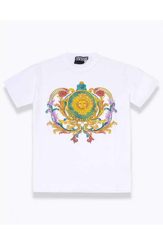 Jersey cotton T-shirt with printed sun