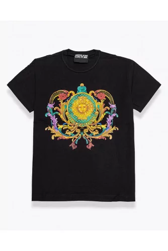 Jersey cotton T-shirt with sun print