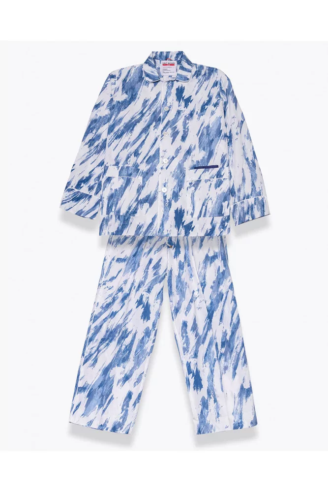 Umit x F.R.S. - Ensemble pyjamas en coton avec imprimé Tie and Dye bleu M