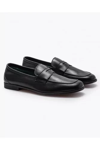 Yacht - Leather mocassins with upper strap