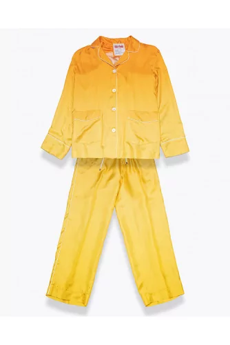 Silk pyjamas with color gradient