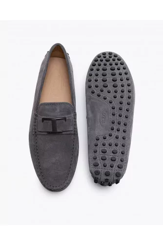 Gommino T Piatta - Mocassins en croûte de cuir avec T en métal