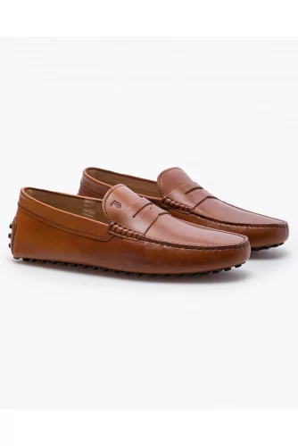 Achat Gommino - Patina leather moccasins with decorative penny strap - Jacques-loup