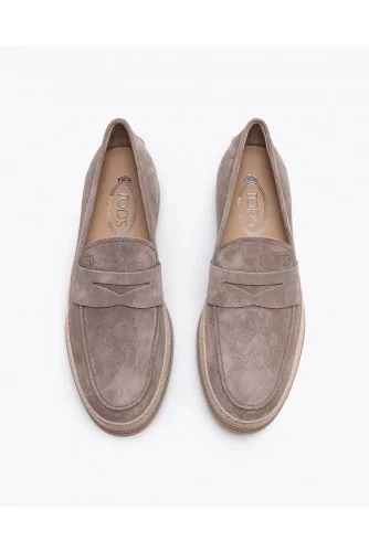 Nuova Pantofola Gomma Rafia - Split leather moccasins