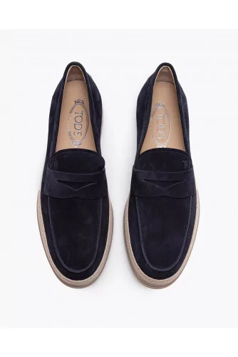 Nuova Pantofola Gomma Rafia - Split leather moccasins