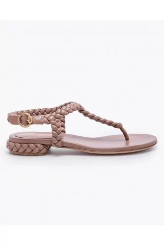 Braided sandals in nappa leather 15