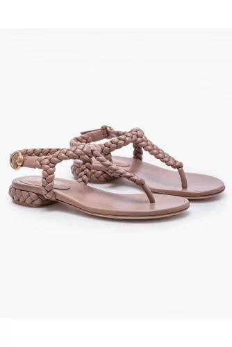 Braided sandals in nappa leather 15