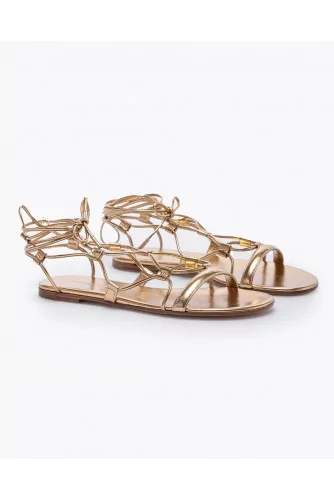 Flat Spartan sandals in nappa leather