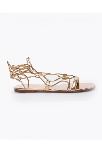 Flat Spartan sandals in nappa leather