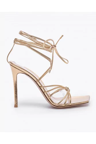 Achat High-heeled nappa leather spartan sandals with flanges 105 - Jacques-loup