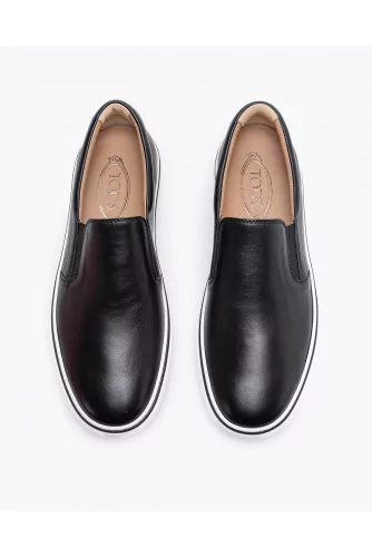 Cassetta Casual - Nappa leather slip-ons with elastics