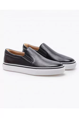 Cassetta Casual - Nappa leather slip-ons with elastics