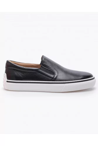Cassetta Casual - Nappa leather slip-ons with elastics