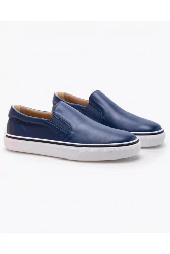 Cassetta Casual - Nappa leather slip-ons with elastics